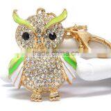 Crystal Cute Gold Owl Key Chain Made in China