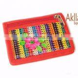 Card Holders of Woven Straw With Flower thumbnail-4
