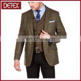 Brown And Blue Checked Luxury Wool Tweed Blazer Men Fashion New thumbnail-2