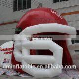 Giant Inflatable Red Football Helmet Tunnel for Advertising