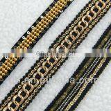 Fashional Garment Tape With Metal Chain