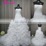 AC1034 Pleating And Ruffles Royal Blue and White Wedding Dresses