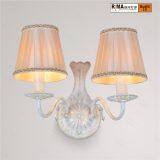 New Designs Indoor Crystal Antique Wall Lamp, Decorative Bedside Fabric Shade Lamp thumbnail-4
