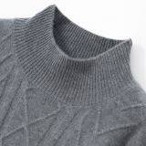 Custom Fashion Black O-Neck Plain Knited Sweater for Men With Long Sleeve
