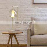 Wholesale Modern Amber Clear Glass Gold Metal Table Lamp For Hotel thumbnail-5
