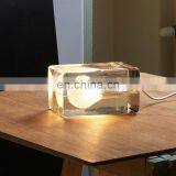 Modern Contemporary Hotel Bedroom Table Lamps With Glass Shades LED Ice Cube Table Lamp thumbnail-1