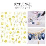 JOYFUL 697-704 Hot Selling Japanese Metallic Gold and Silver Flower Leaf Nail Sticker Nail Decals thumbnail-3