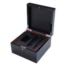 Custom Black High Gloss Piano Lacquer Wooden Jewelry Watch Packaging Solid Wood Gift Box thumbnail-3