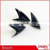Enamle Metal Badge Straight Suit Brooch Pin for Men thumbnail-3