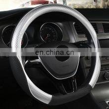 Autoaby Classic Carbon Fiber Pattern Car Steering Wheel Cover Four Seasons Universal 3D Lattice Non-slip Pattern thumbnail-3