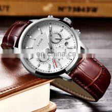 Lige 9866 New Sport Men Quartz Wristwatch Clock Waterproof Chrono Brand Leather Watches Men Wrist Luxury thumbnail-4