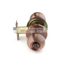 Security Double Handle Antique Copper Interior Room Tubular Keyed Entry Door Knob Lock thumbnail-2