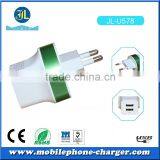 Hot New Product for 2015 Mobile Phone Accessory Dual Usb Home Charger EU Plug thumbnail-5