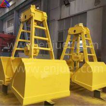 Enjue Single Rope Grapple Single Line Grab Bucket Electric Hydraulic Ship Grab Motor Hydraulic Marine Cargo Grab Bucket Dual Scoop Grab for Deck Crane thumbnail-2