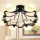 2016 New Black Wrought Iron Chandelier thumbnail-1