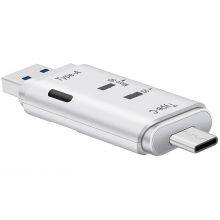 Factory Best Seller OEM/ODM USB2.0 3.0/Type-C SD TF Reader Aluminium Alloy Shell High Speed Card USB Type-c/OTG Card Reader thumbnail-4