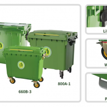 Large Capacity Plastic 50L Garbage Bin Garbage Can Dustbin Thickened Hot Sale HDPE thumbnail-3