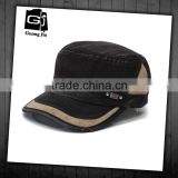 Top quality low price wholesale adjustable back closure vintage washed cotton india flat top manufactures caps military cap