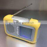 Rubberised Finishing Fancy Temperature PLL Portable Clock Radio thumbnail-3