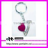 Fancy Rhinestone Alpha Keychain OEM
