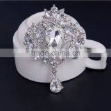 Elegant Handmade Crystal Silver Plated Artificial Brooch Flower Diy Brooch Bouquet thumbnail-4