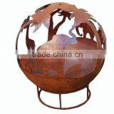 Metal Rust Design Fire Ball Fire Pit Ball thumbnail-4