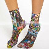 Hot Sales High Quality Custom Logo Print Socks, Custom Print Socks, Sublimation Printing Socks