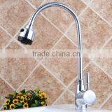Brass Kitchen Mixer, Chrome Finish, 360 Degree Turn Flexible Hose and 2 Functions Flow Shower Head thumbnail-1