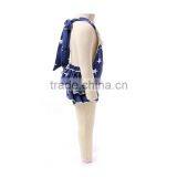 New Design Summer White Star Blue Style Sleeveless Cute Cotton Fancy Baby Girl Rompers thumbnail-2