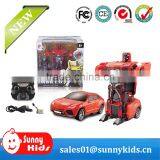 2.4G Radio control toy transform robot RC transform car for kids