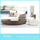 Rattan Single Round Sofa Cum Bed