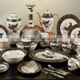 70pcs Luxury Pakistani Porcelain Dinner Set, Fine Bone China Dinner Set for 6 People thumbnail-3