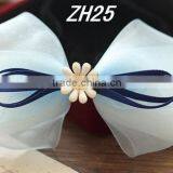 Summer Blue Chiffon Ribbon Fashion Hair Bow Designs Accessories thumbnail-4