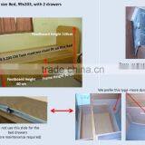 Saudi Arabic Market University Apartment Mohogany Twin Size Bed With Drawer thumbnail-4