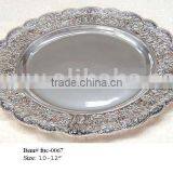 Silver Charger Plate, Charger Tray, Wedding Charger Plate thumbnail-1