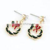 New 2013 Promotion Christmas Motif Wreath Earring Wholesale Earring thumbnail-1