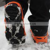 High Quality 12 Tines Walking on Ice Snow Mountain Anti-skid Ice Climbing Silicone Crampons for Shoe Cover thumbnail-2
