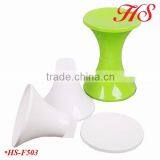 Home Furniture space saving round lid plastic folding stool