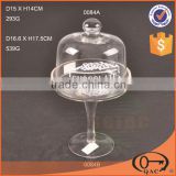 High quality glass cake dome cover with nice decal
