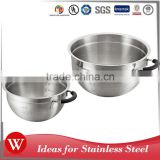 2016 Hot Sale High Quality Non-skid satin mixing bowl stainless steel with Handle
