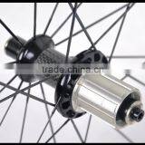 New Arrival 700c Bicycle Carbon Rims 56mm Hidden Spokes Wide 27mm Clincher Wheelset Toray Carbon Rims thumbnail-3
