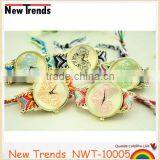 Fashion National Style Handmade Multi Color Woven Braid Women Watches Bracelet Watches thumbnail-3