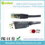 USB to Serial RJ45 Cable for Console (FTDI FT232R - 1.80m)