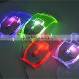 Hot Selling High Quality Transparent Wired USB 3D Mouse Lovely Gift Mouse and Game Mouse