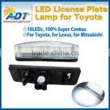 2x White Error Free LED License Plate Lamps For Lexus IS GS ES RX for Toyota for Prius