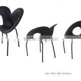 Modern Butterfly Shaped Dining Chairs Plastic Chairs With Metal Legs thumbnail-4