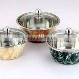 Multi-Purpose Stainles Steel Bowl With Glass Lid thumbnail-1