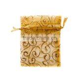 Golden Color Wedding Organza Bag