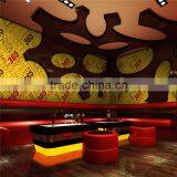 Gleaming Metallic Wallpaper in Gold Foil Purples Manufacture Foshan Guangdong ,China thumbnail-3