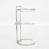 Ajustable tempered glass side table Eileen Gray side table e1027